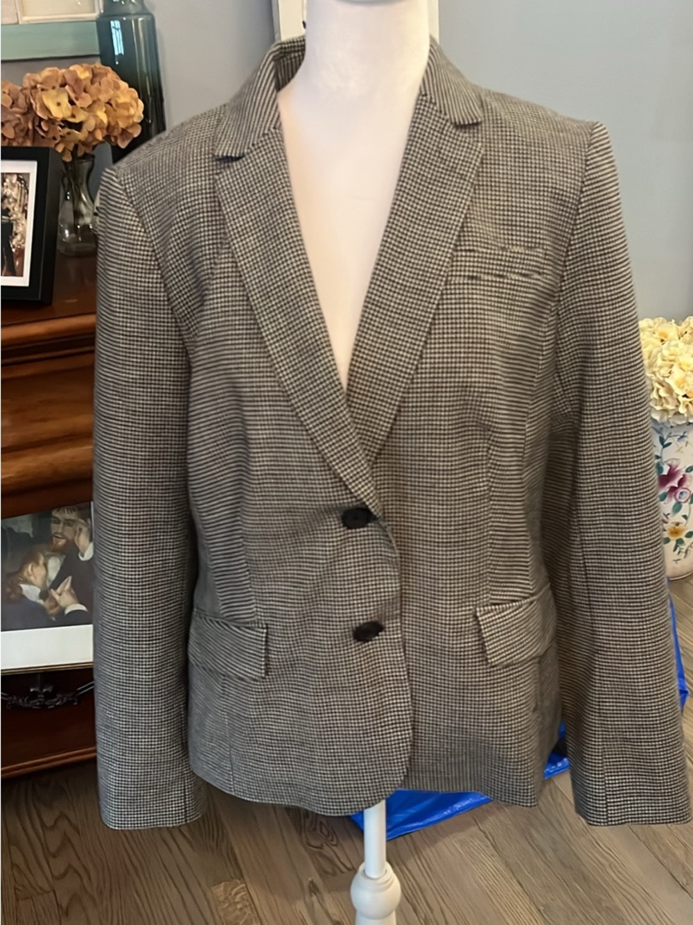 Talbots Houndstooth Sport Coat - Black & White